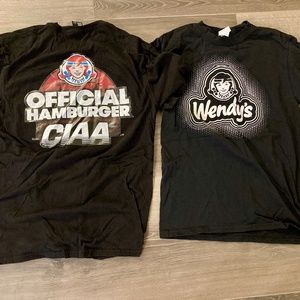 2 Wendy's 2023 CIAA Black T-shirts, Sm & Med